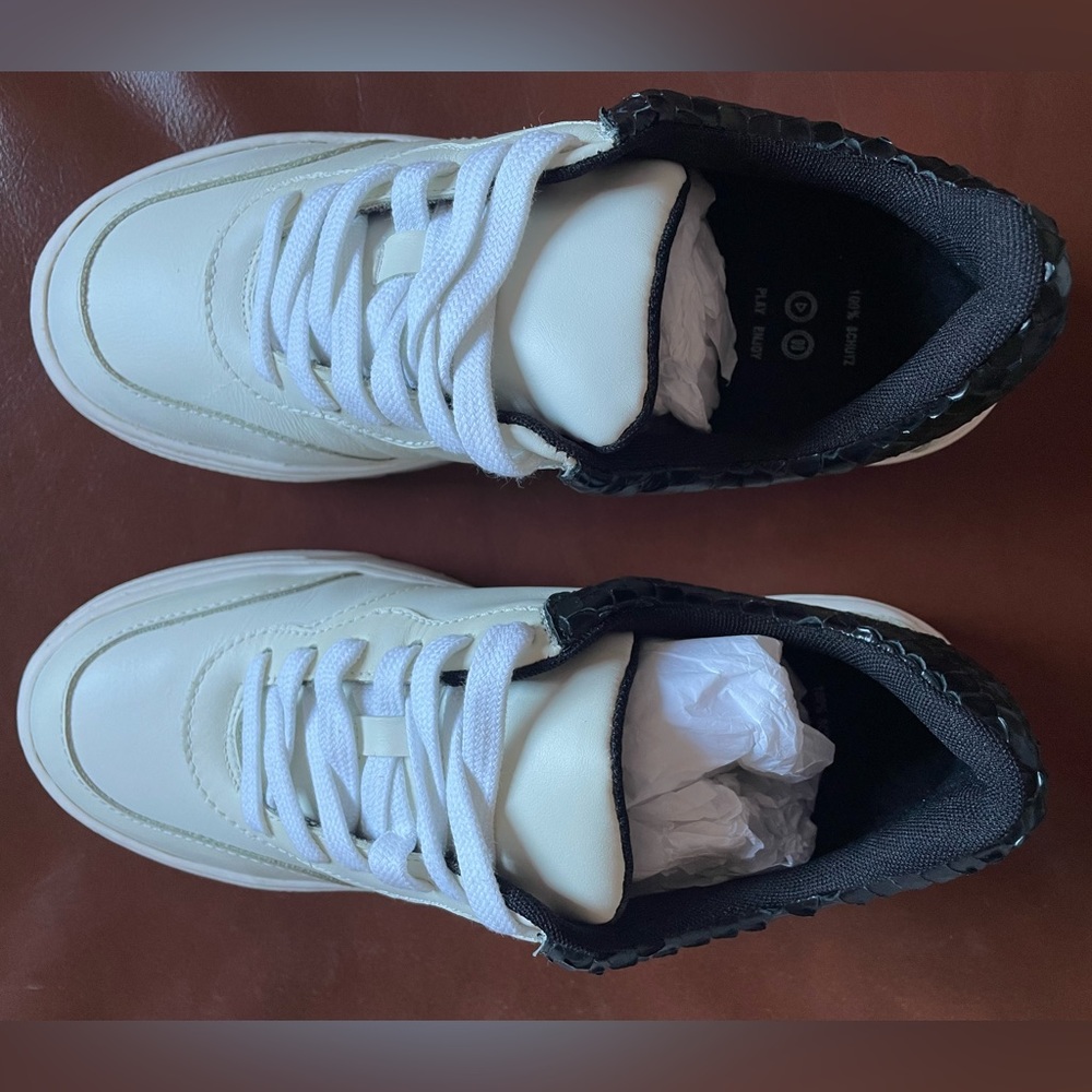 BNWT! SCHUTZ, OLIYAH, MULTIMATERIAL
NAPPA SNEAKERS, BRIGHT SNAKE, WHITE/BLACK 🖤🤍 - Picture 10 of 16